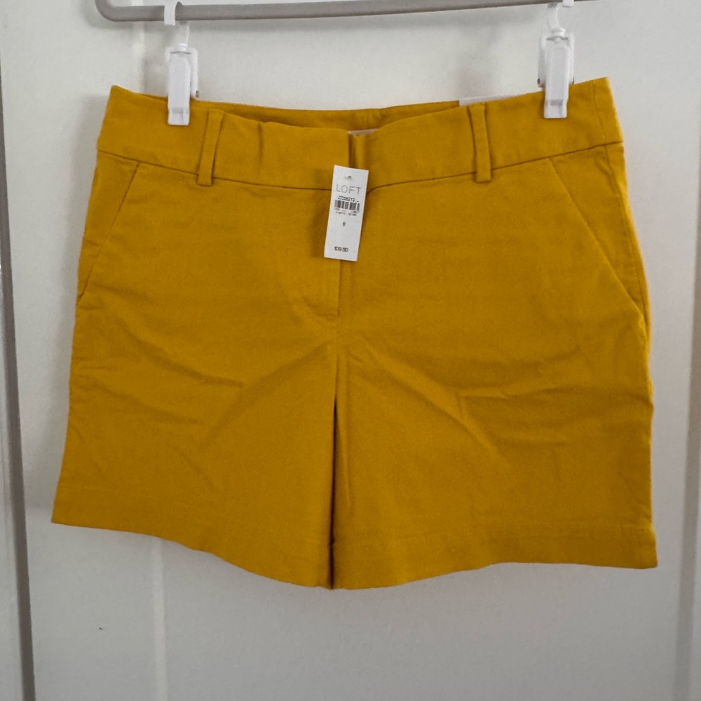 LOFT Women's Mustard Yellow Riviera Bermudas